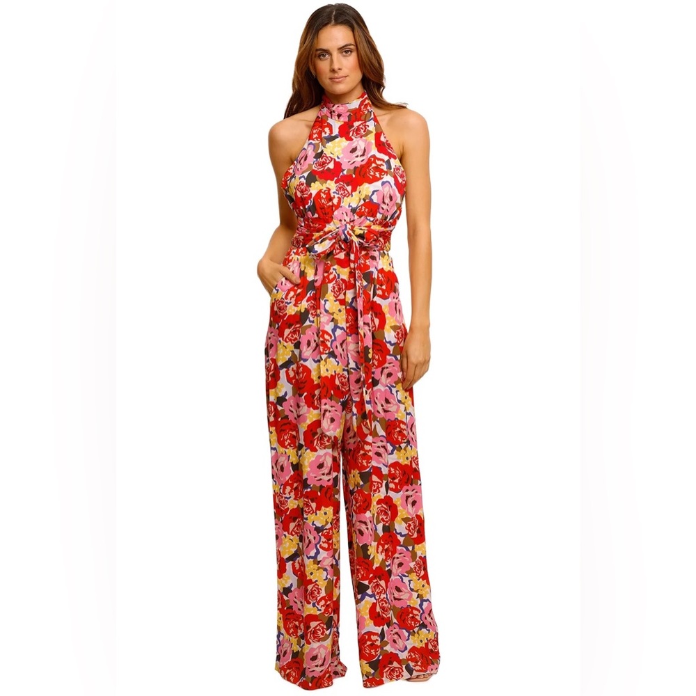 Rebecca Vallance floral halter jumpsuit